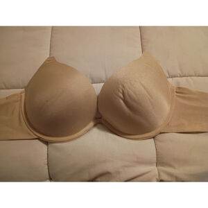 Strapless Pushup Bra sz 38C Like New Without Straps Nude Color